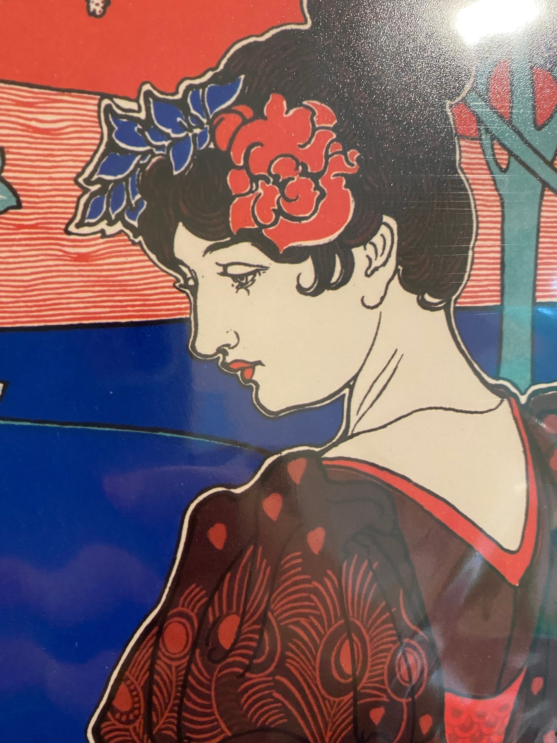 jean hardy リトグラフ Lady with Peacock Jean Hardy | Lady with