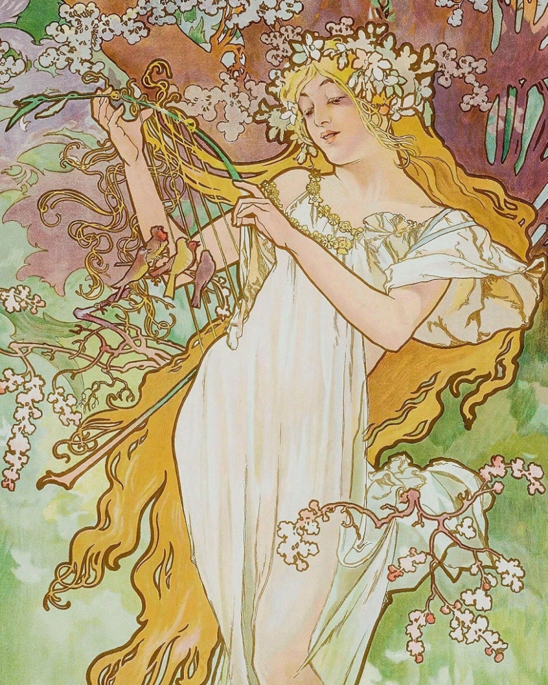 Alphonse Mucha, Art Nouveau Artwork, Art Nouveau Print, Wall