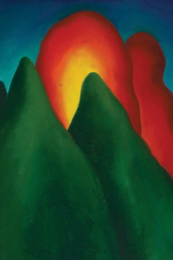 LARGE Anything Georgia O'keeffe, Abstract, Colorful Art, Nature
