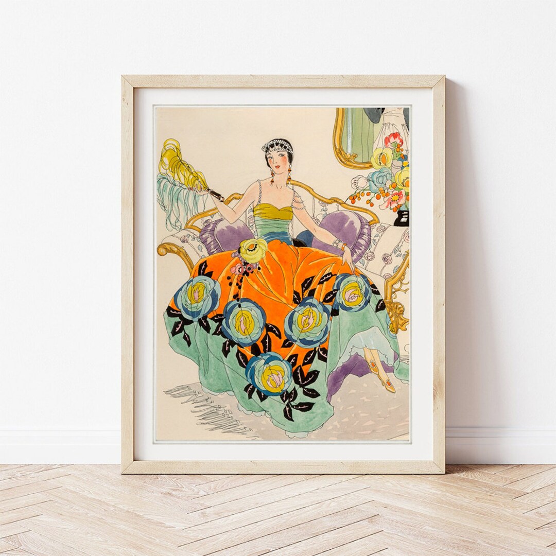 GORGEOUS Alberto Vargas Art Print 1920's Art Deco Illustration