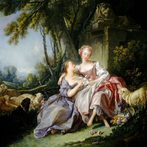 François Boucher, The Love Letter, Rococo Art, French Country, Light Academia, 18th century, Victorian Decor, Victorian Artwork,