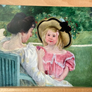 Mary Cassatt, In the Garden, Mother and Daughter Art, Gift for Mom, Victorian Artwork, Art Print, Artwork, Print of a Painting, Vintage Art