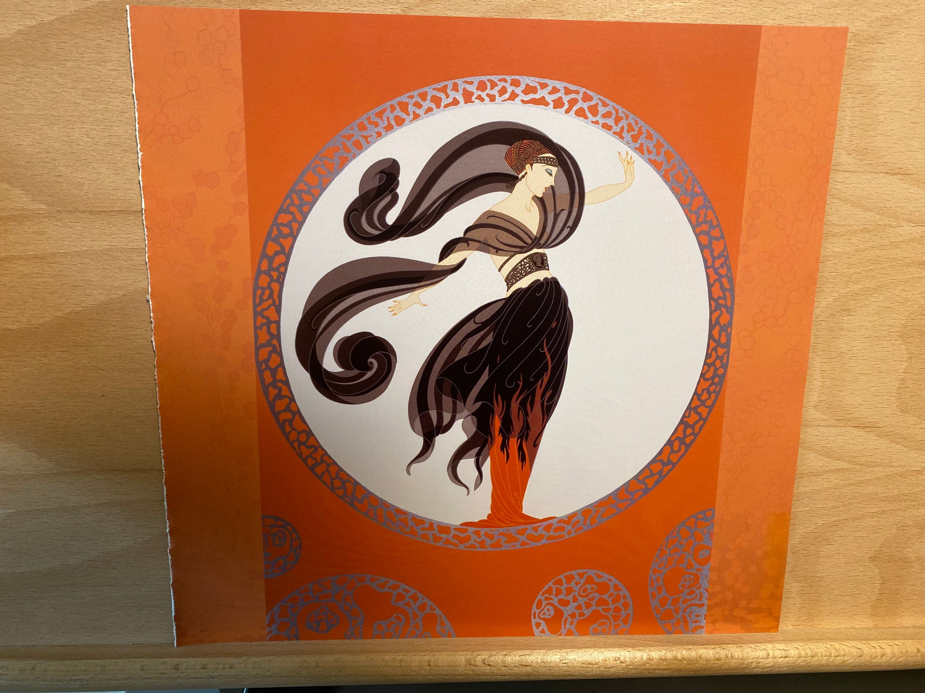 vintage 額縁/ERTE Framed Erté - Vintage - Art Print - 1920's Art Deco - Fashion