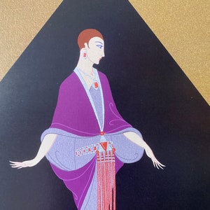 GORGEOUS - Erté - Original - Vintage - Art Print - 1920’s Art Deco - Fashion - Book Plate - Ready to Frame - Wall Art - Romain de Tirtoff