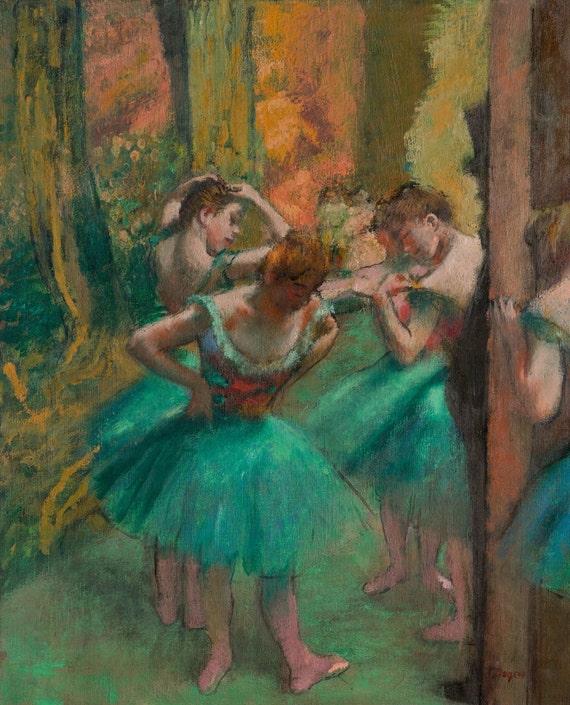 Edgar Degas, Dancers, Orange Dancers, Ballerinas, Art Print
