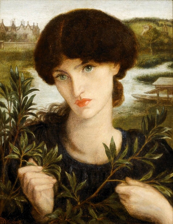 Dante Gabriel Rossetti, Water Willow, Rosetti Art, Medieval