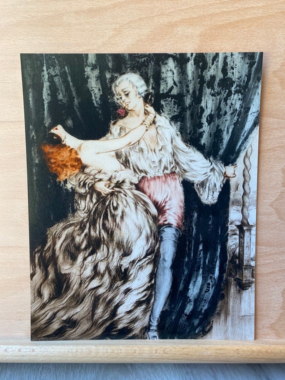 Louis Icart Beautiful 1940's / 1950's Glamorous Woman French
