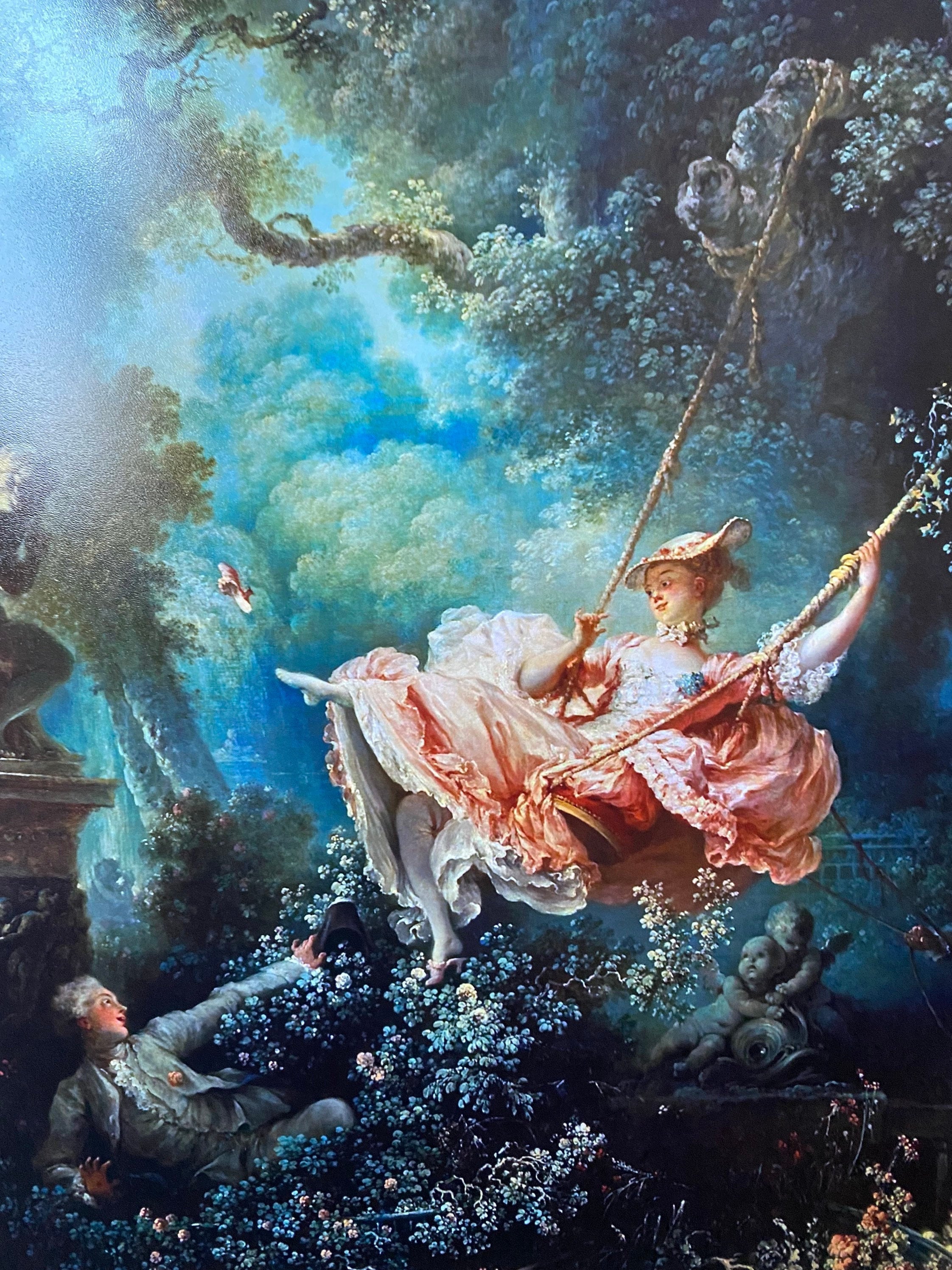 The Swing by Jean-Honoré Fragonard, Rococo, Victorian Woman