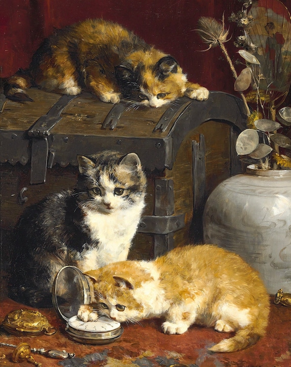 Victorian Cat Art Cat Artwork Cat Print Cat Wall Art Cat Etsy