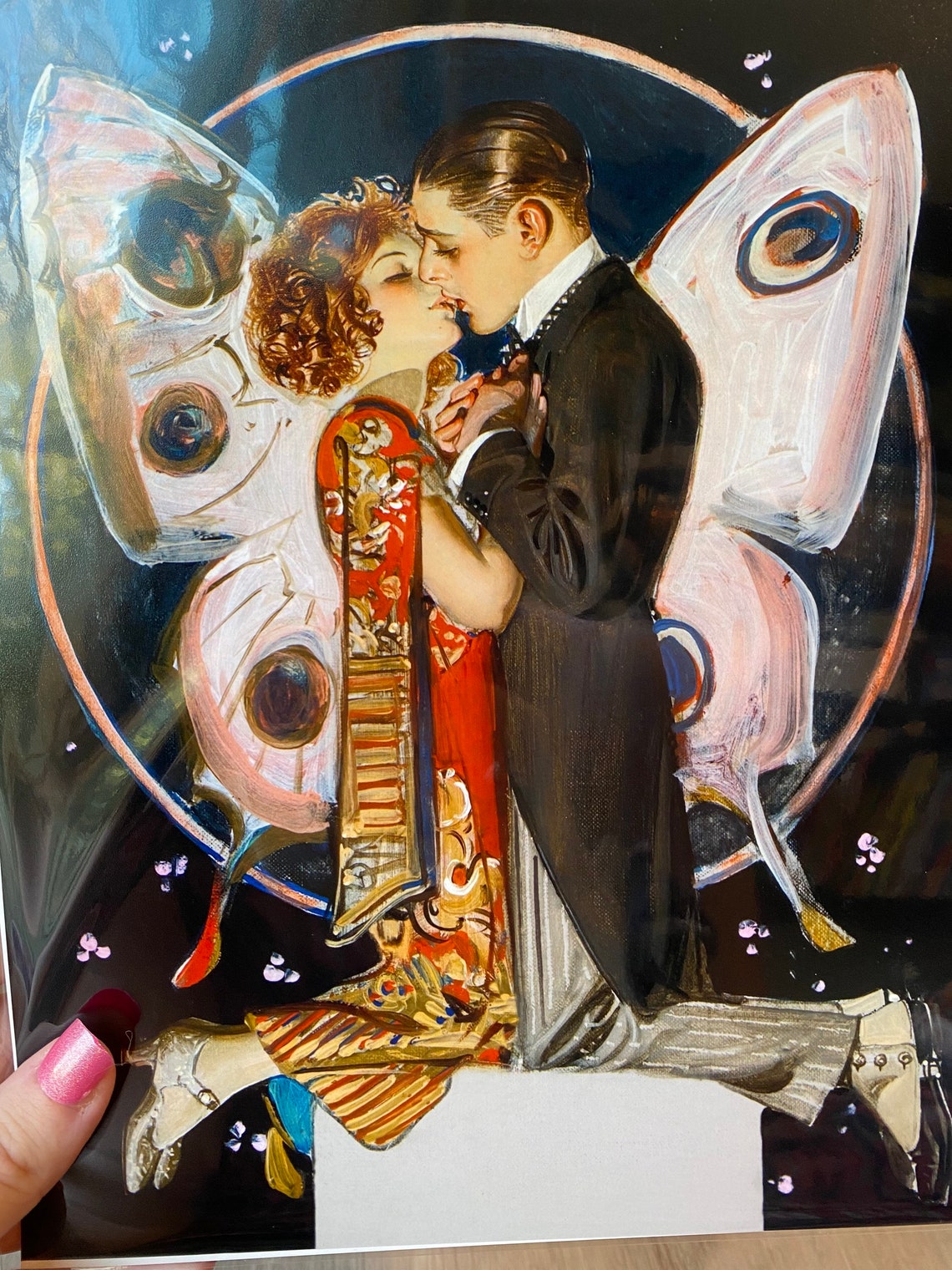 Art Deco Lovers Kissing Fine Art Print by F.X. Leyendecker Etsy
