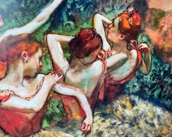 Edgar Degas, Ballerinas, Art Print, Artwork, Print of a Painting, Vintage Art, Ballet, Degas Artwork,