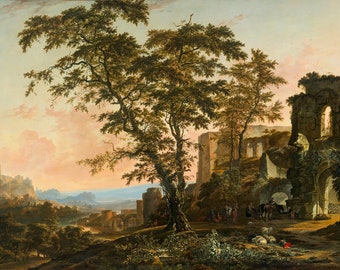 Art paysager, Impression d’une peinture à l’huile, Art d’automne, Scène d’automne, Art rural, Art de ferme, Décor de ferme, 325
