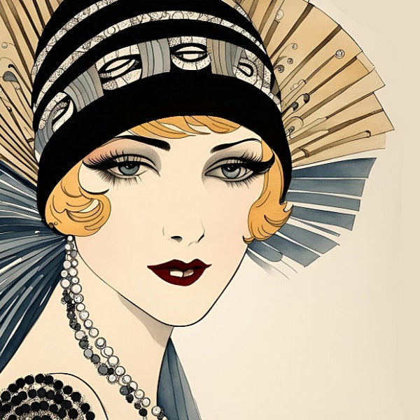 Printed and Shipped, Art Deco, Flappers, 1920’s, Great Gatsby, Gallery Wall Art, 1920, wall art, home decor,