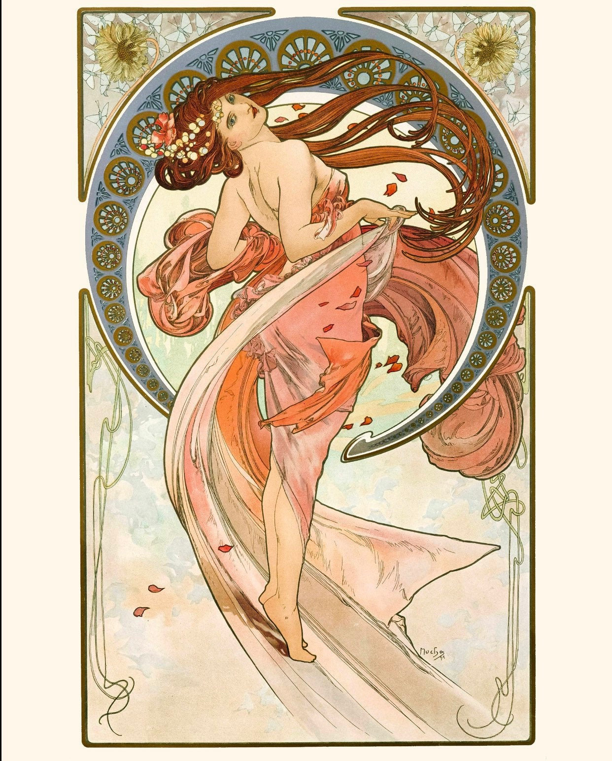Art Nouveau Style Fine Art Print Titled Summer by Alphonse Etsy