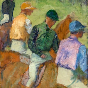 Edgar Degas, Horse Jockey Art, Equestrian Art, Racehorse Art, Racing Horse, Horses, Before the Races, Degas Print, Degas Artwork