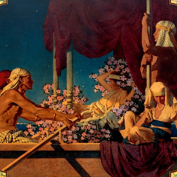Cleopatra, Maxfield Parrish, Art Print, 1920’s Style, Vintage, Neo-Classical, Modern Art,