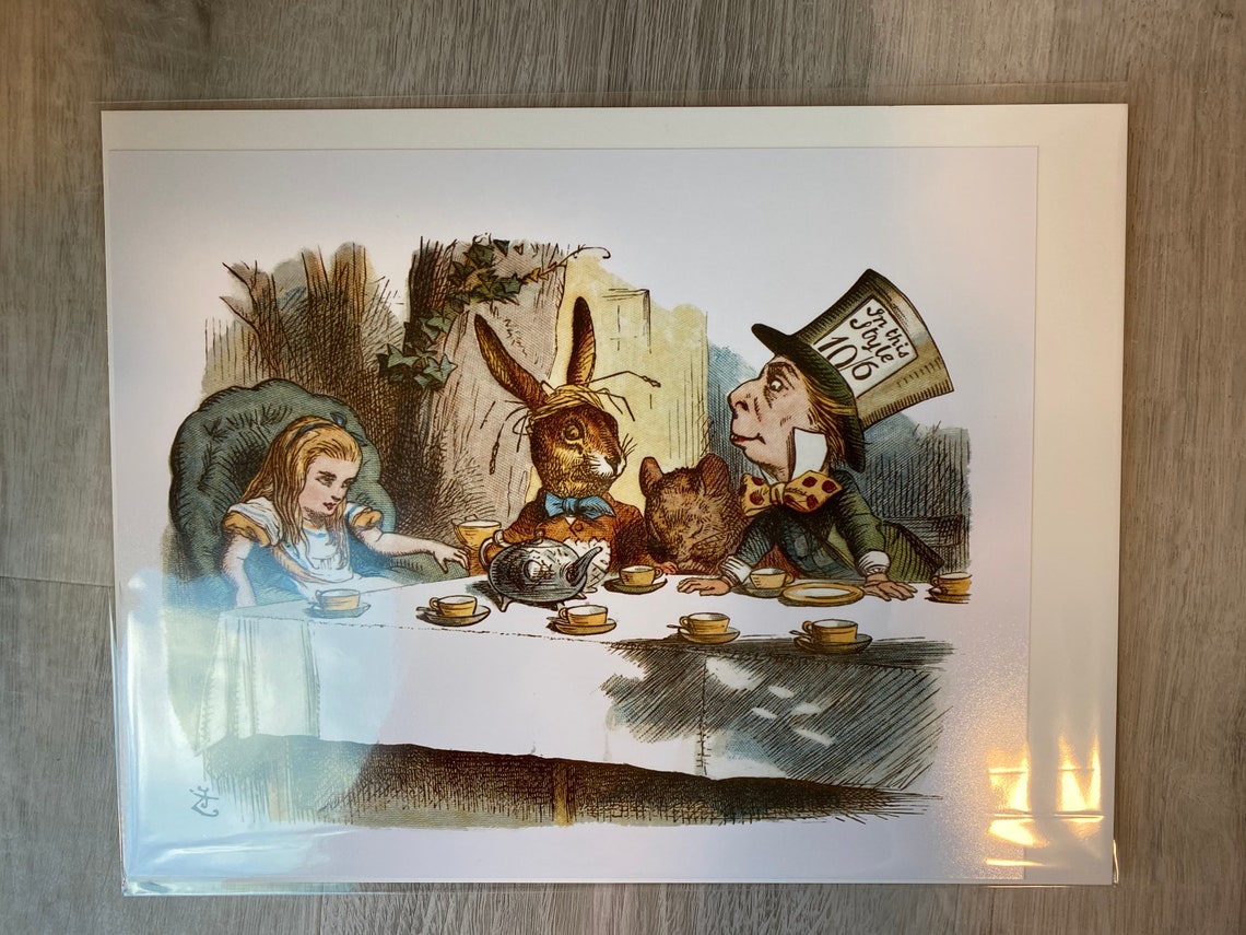 Alice in Wonderland Lewis Carroll 8x10 Print - Mad Hatter Tea-party ...
