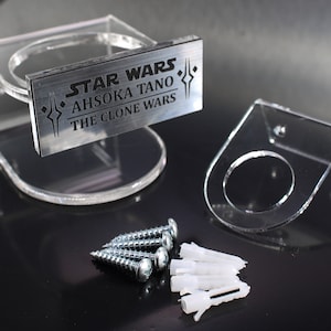 lightsaber wall mount, 1 or 2, lightsaber, with your custom text,lightsaber stand, lightsaber holder,Next Day Shipping!