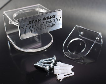 lightsaber wall mount, 1 or 2, lightsaber, with your custom text,lightsaber stand, lightsaber holder,Next Day Shipping!