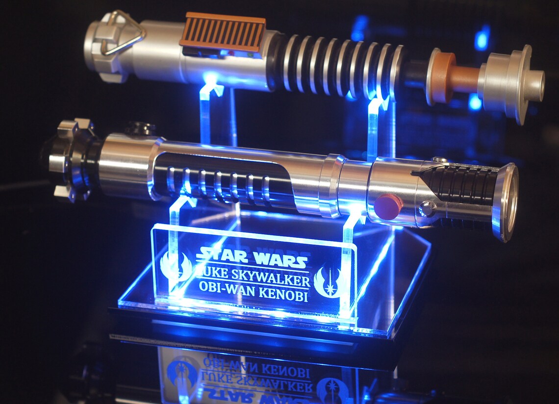 Lightsaber Stand Custom LED Obiwan Kenobi Luke Skywalker Etsy