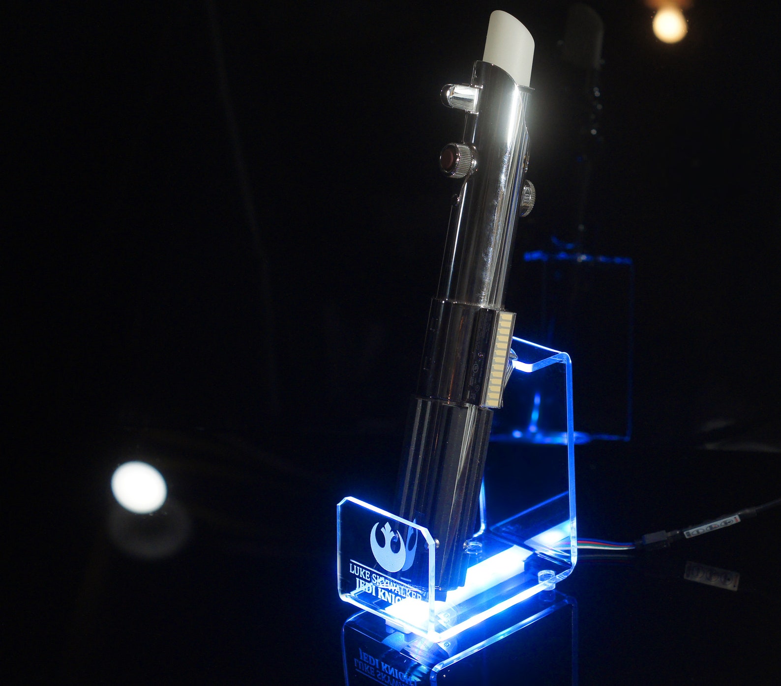 Lightsaber stand LED custom engraved 7 colors USB Etsy