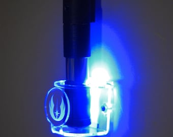 Universal wall mount light saber stand. Fit virtually all ligth sabers, LED Wall mount, illuminated wall mount, RGB, wall mount