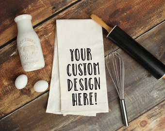 Customizable Flour Sack Towel | Flour Sack Towel | Customized Dish Towel | Gift Idea | Tea Towel | Kitchen Towel Decoration