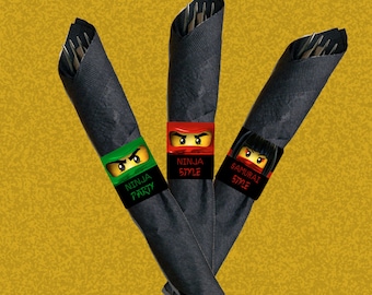 Ninja Napkin Rings: Instant Download
