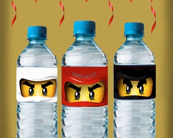 Ninja Water Bottle Labels: INSTANT DOWNLOAD