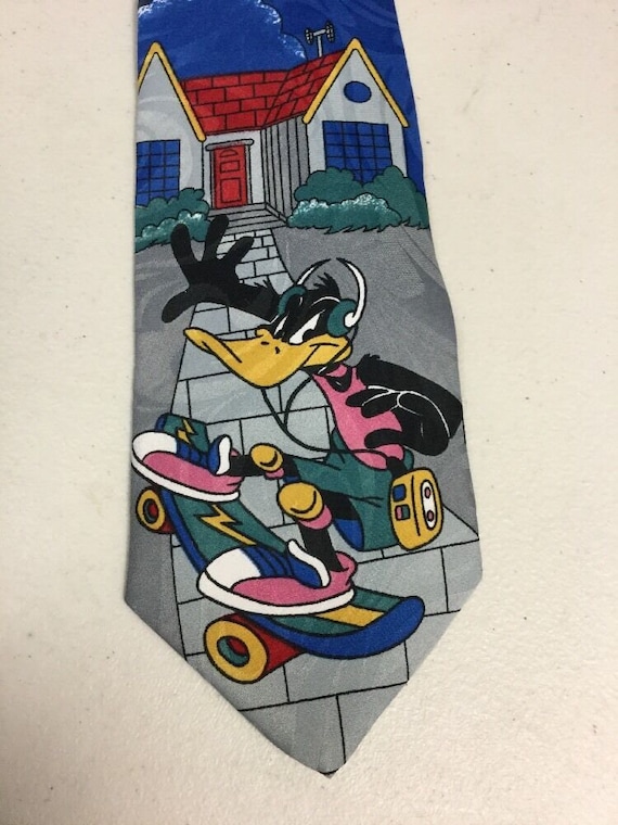 VTG Daffy Duck Skateboard Men's Tie - 1993
