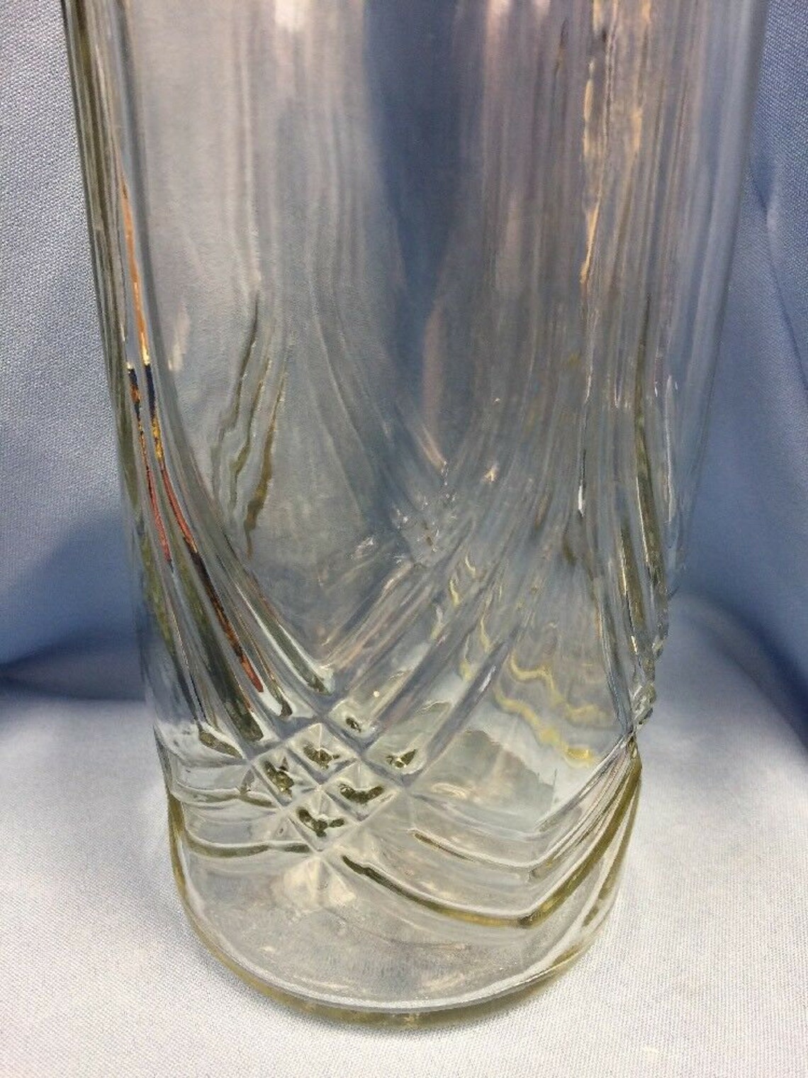 VTG Hoosier Clear Glass Vase 4080B 9.7 Tall 4.75 Wide Etsy