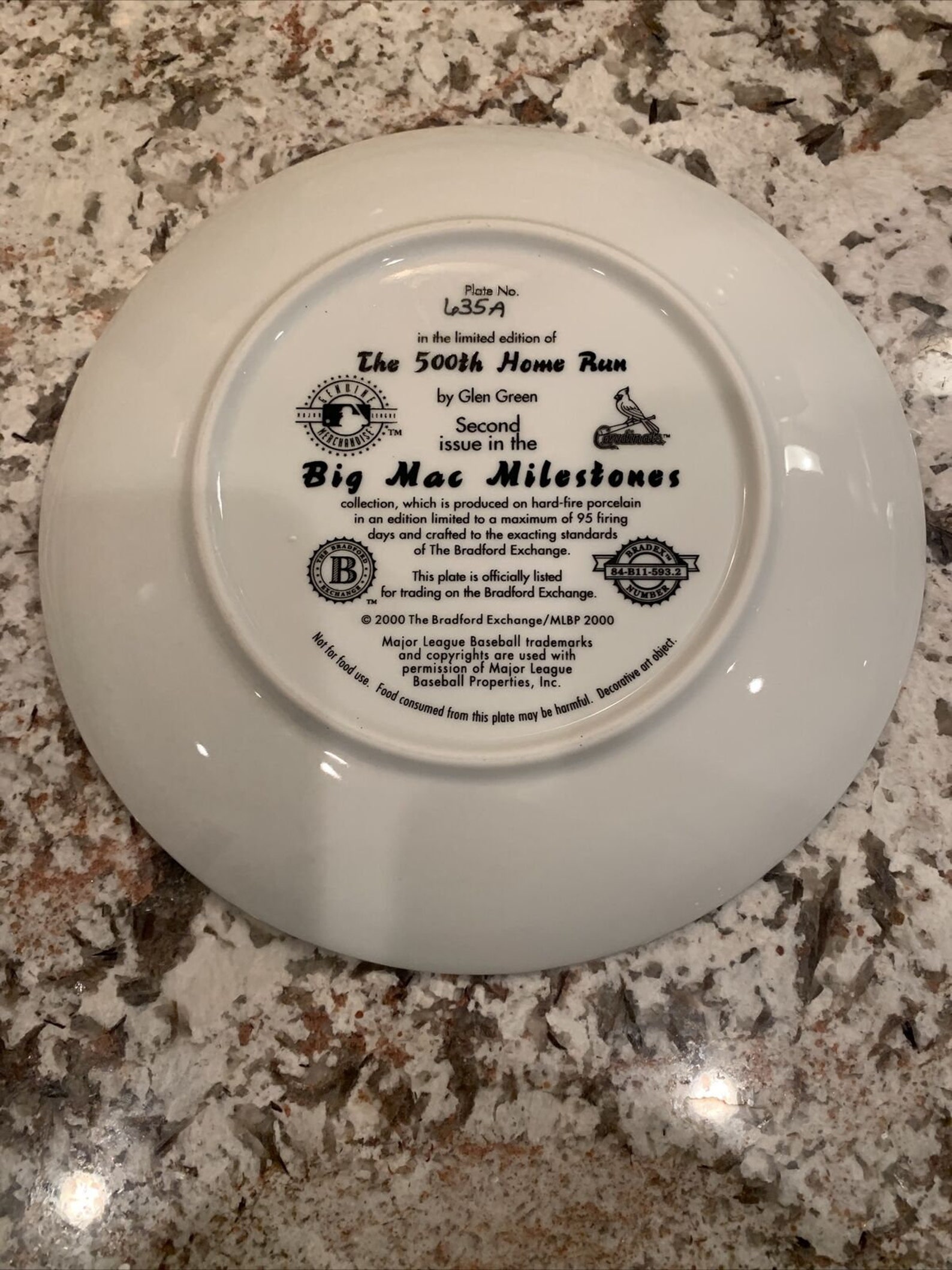 BradEx Sports Plate 500th Home Run Big Mac Milestones Etsy
