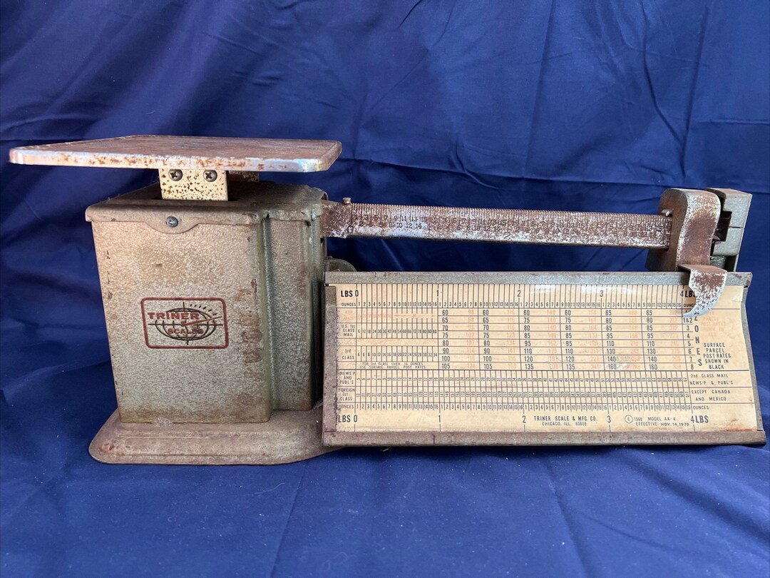 Buy VTG Triner Vintage Metal Postal Scale for Decor 1981 18x7 Online in