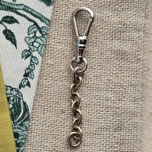 Antique White Gold Filled Swivel Dog Clip: Watch Chain Fob Part