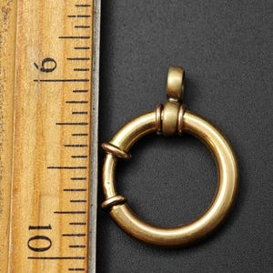 Antique Extra Large Gold Filled Bolt Clasp: Watch Chain Connector, Charm Holder