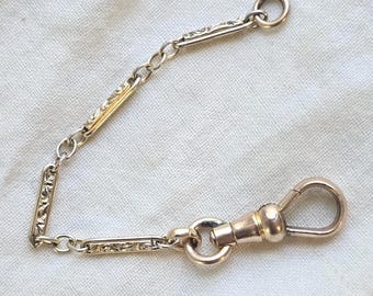 Antique Gold Filled Swivel Dog Clip Clasp Chain Extender, Watch Chain Parts