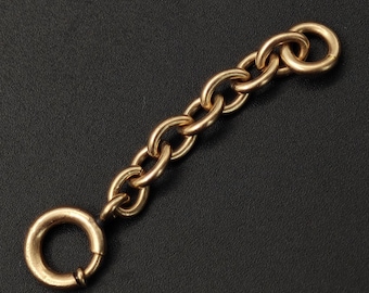 Chiusura a bullone in oro antico placcato, parte per catena di orologio, connettore per catena, porta ciondolo