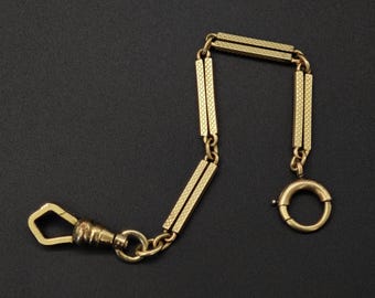 Estensione per catena di orologio riempita in oro antico: set di chiusura girevole a clip per cani