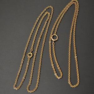SOLD Antique 14k Cable Link Watch Chain Necklaces, Gift for Her