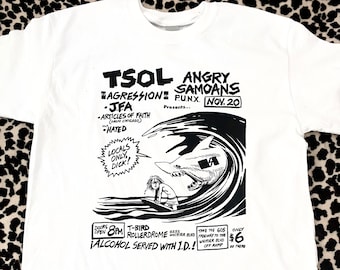 TSOL Vintage 1980's Punk Rock Flyer T-Shirt