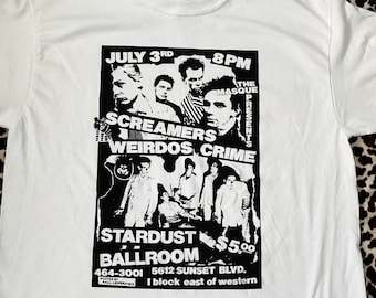 Camiseta vintage con volante de los Screamers Weirdos