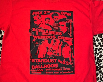 Camiseta vintage con volante de los Screamers Weirdos