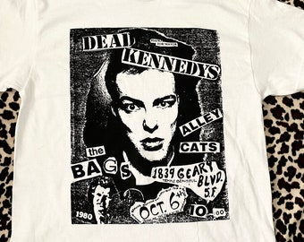 Maglietta con volantino dello spettacolo vintage dei Dead Kennedys