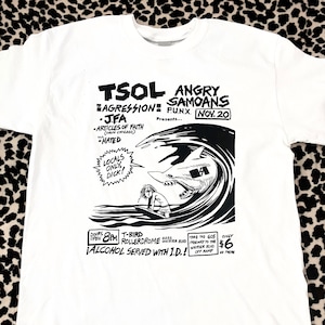 TSOL Vintage 1980&#39;s Punk Rock Flyer T-Shirt
