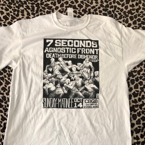 7 Seconds/Agnostic Front Vintage CBGB Flyer Tee