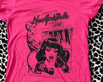T-shirt da donna con volantino vintage delle New York Dolls