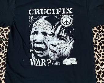 Crucifix Tee-shirt, Unisex, Who When Where Dehumanization