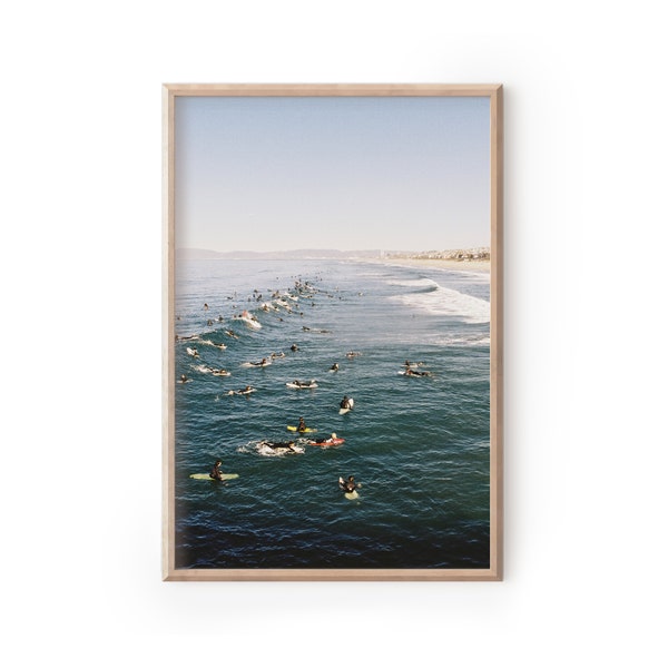 Black Sand Peace Paddle on 35mm film /// *digital download* ocean wall art, beach, coastal aesthetic, surf print, surfer, surf film photo