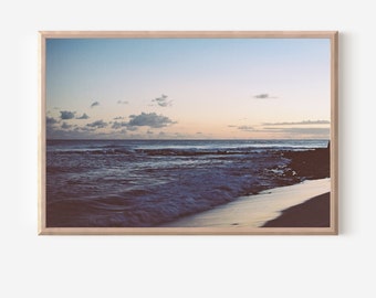 Poipu Beach Sunset on 35mm film /// *digital download* hawaii wall art, ocean photography print, aloha beach wall art, coastal aesthetic