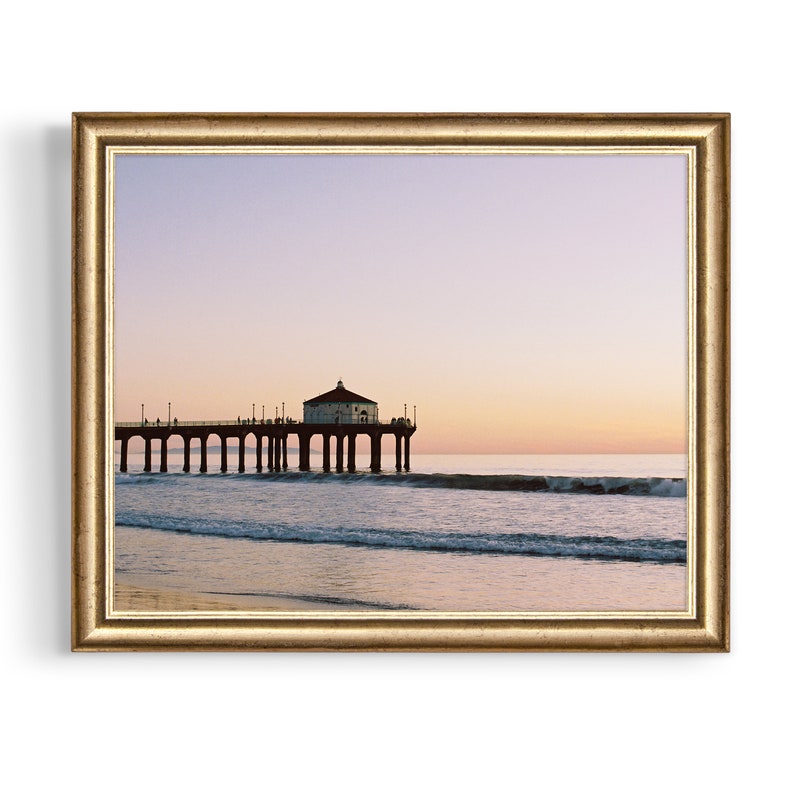 Manhattan Beach Pier on 35mm film /// digital download beach wall art, film photography, ocean print, pier, coastal aesthetic, portra 400 image 5